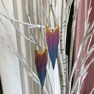 Beautiful Rainbow Dangly Earrings!